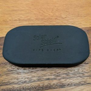 Solar Shield Fits Over Case Black Tan Small Size Sunglass Eyeglasses Clamshell